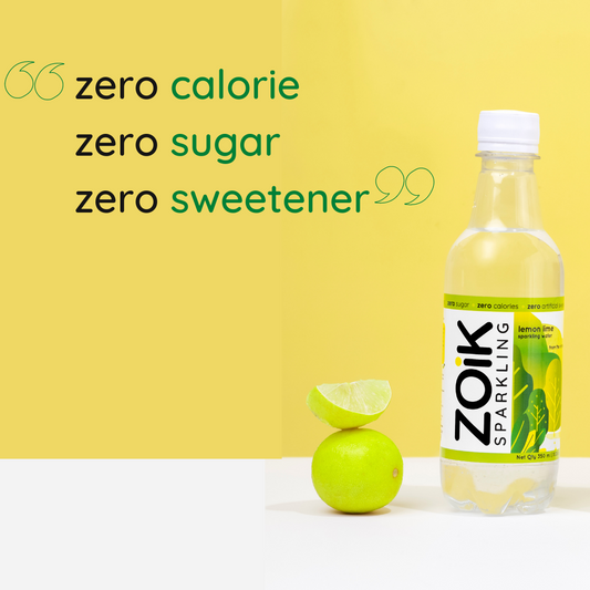 ZOiK Lemon Lime Flavoured Sparkling Water (350ml each)