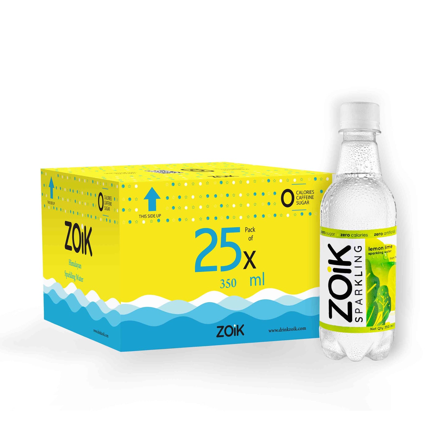 ZOiK Lemon Lime Flavoured Sparkling Water (350ml each)